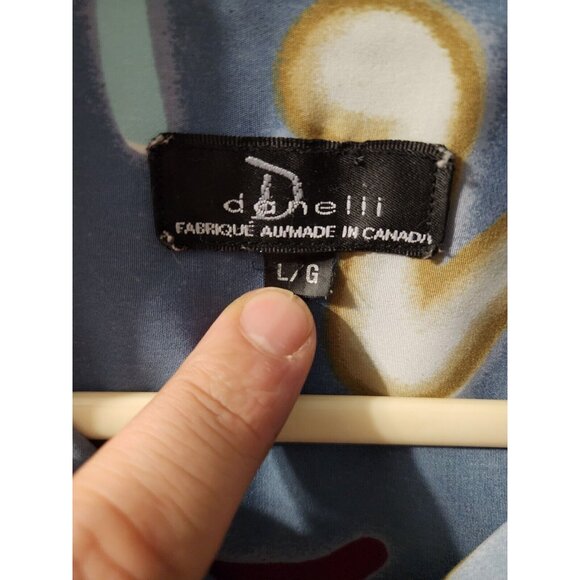 Danelli Casual Shirt Size Large Letter Pattern Made In Canada - Picture 3 of 4